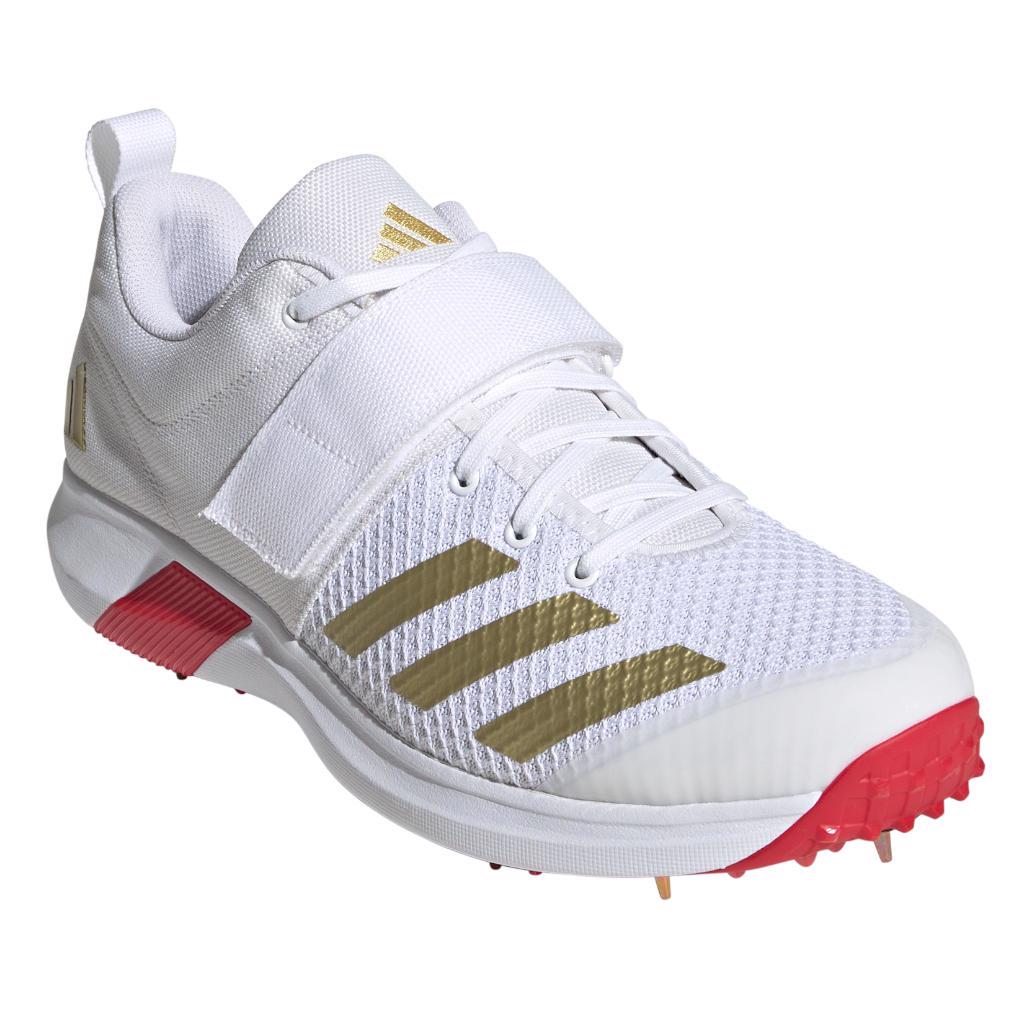 Adidas Adi Power Vector 20 Spikes Cricket Shoes Red and Gold