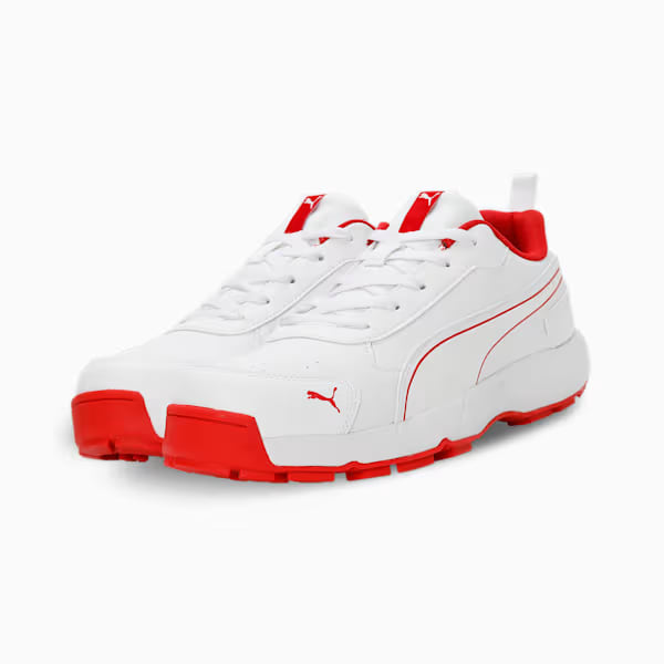 Puma Classicat 10780702 Cricket Rubber Shoes White Red