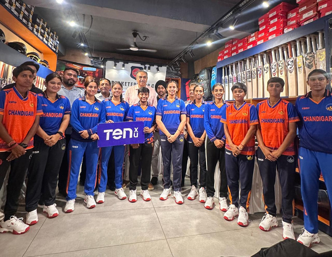 Cricketershop Hosts Exclusive Tenxu Cricket Shoes Event with Chief Guest With UTCA President Mr Sanjay Tandon and UTCA Women's Cricket Team!