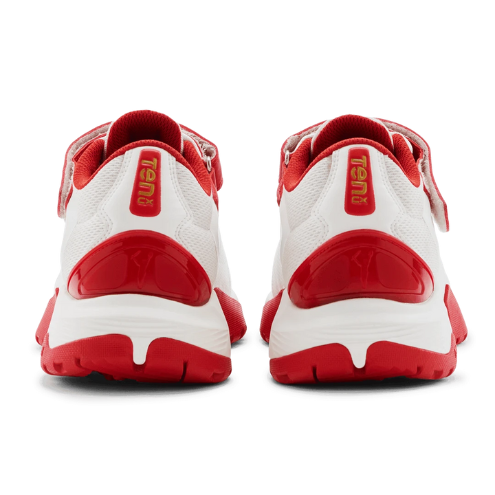 Tenxu All Rounder Swing Cricket Rubber Shoes Bright White Racing Red@front view8