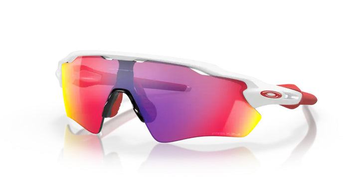 Oakley Radar EV XS Path Matte Black Prizm Ruby Cricket Sunglasses @ Front Side View 1