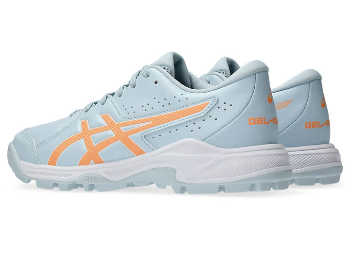 Asics Gel Peake 2 GS Rubber Kids Cool Gray Bright Sunstone Shoes Size@front view3