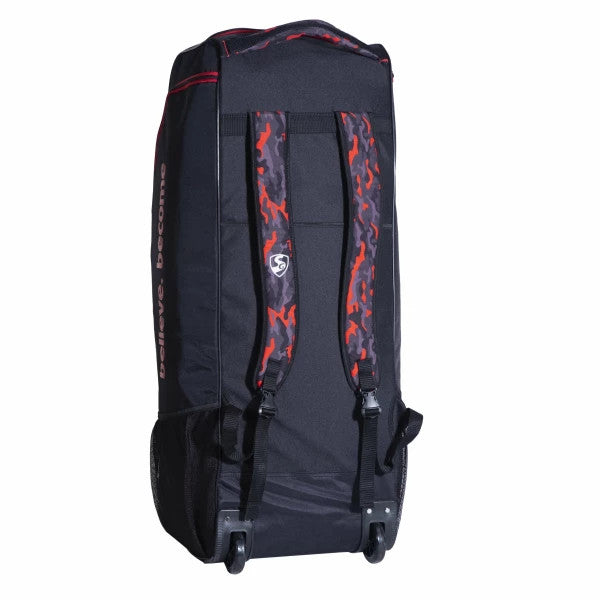 SG Savage X4 Cricket Duffle Kit Bag With Wheels @ Back View