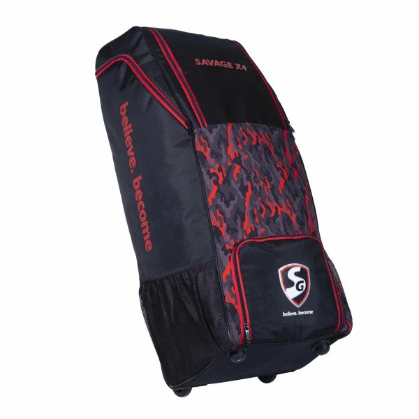 SG Savage X4 Cricket Duffle Kit Bag With Wheels @ Side View 2