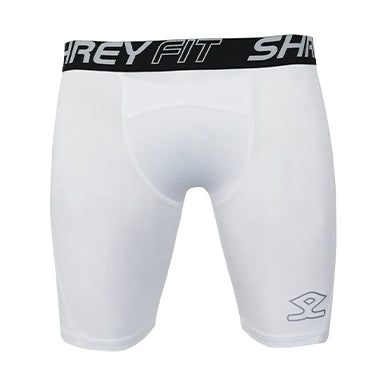 Shrey Half Tight Compression Shorts Colour White