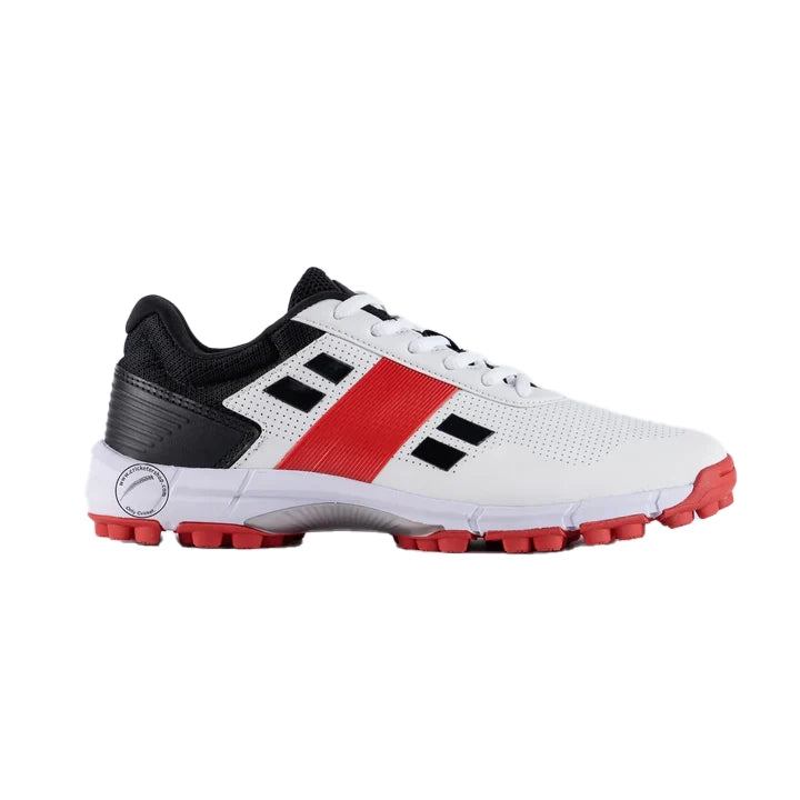 Gray Nicolls Velocity 4.0 Rubber White Red Cricket Shoes