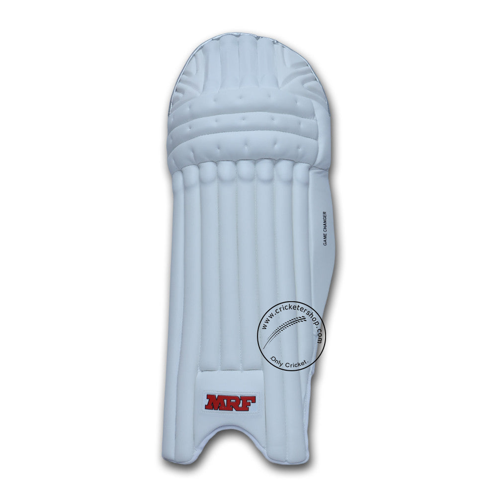 MRF Game Changer Cricket Batting Leg Guard Mens Size@Front View