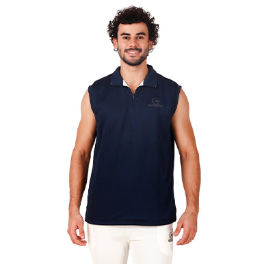 Gortonshire Cricket Performance Navy Blue Fleece Sweater (Sleeveless)