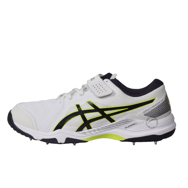 Asics GEL Speed Menace FF White/Black Cricket Spikes Shoes