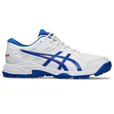 Asics GEL Peake 2 Cricket Shoes White and Tuna Blue