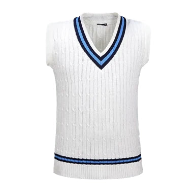 DSC DS 200 Cricket Sweater White & Navy Size