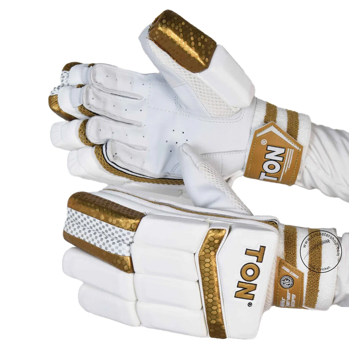 SS Ton Golden Gutsy Cricket Batting Gloves Mens Size