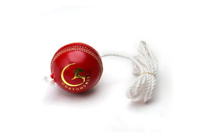 Gortonshire Leather Cricket Training Ball Red