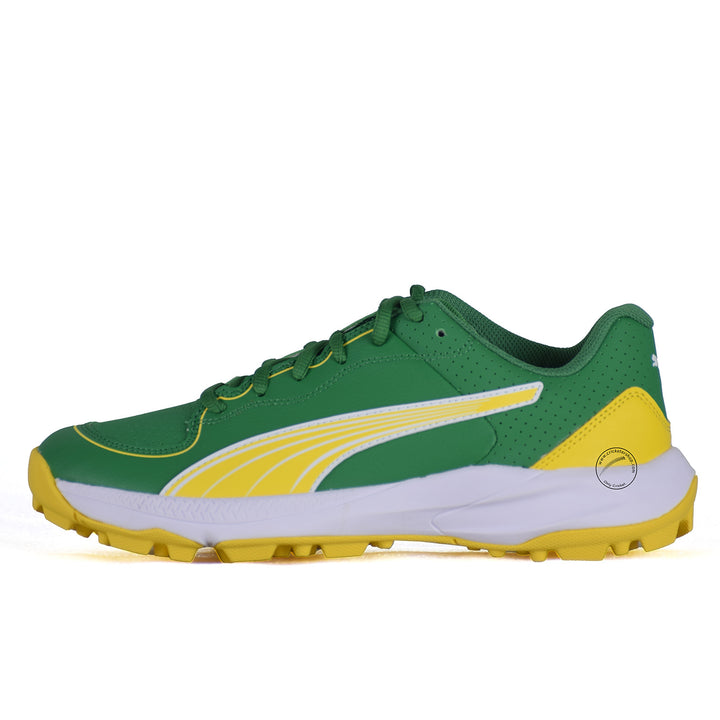 Puma 24 FH 10769905 Cricket Rubber Shoes Green Peel Yellow White Size