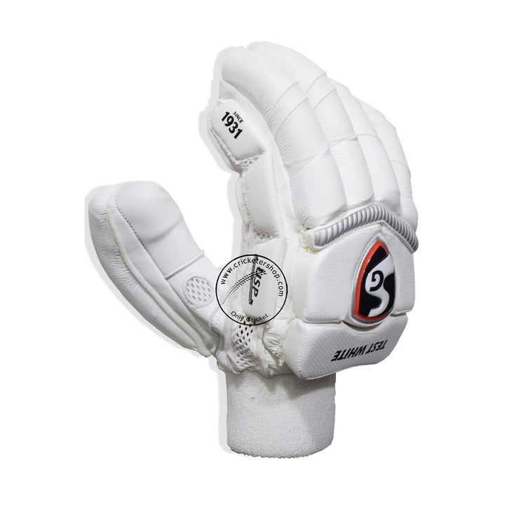 SG Test White Cricket Batting Gloves Mens Size