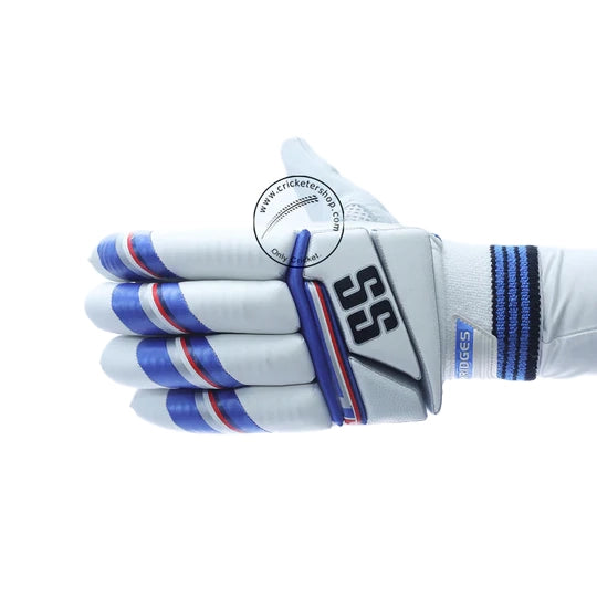 SS Super Test Blue Red White Cricket Batting Gloves Mens Size