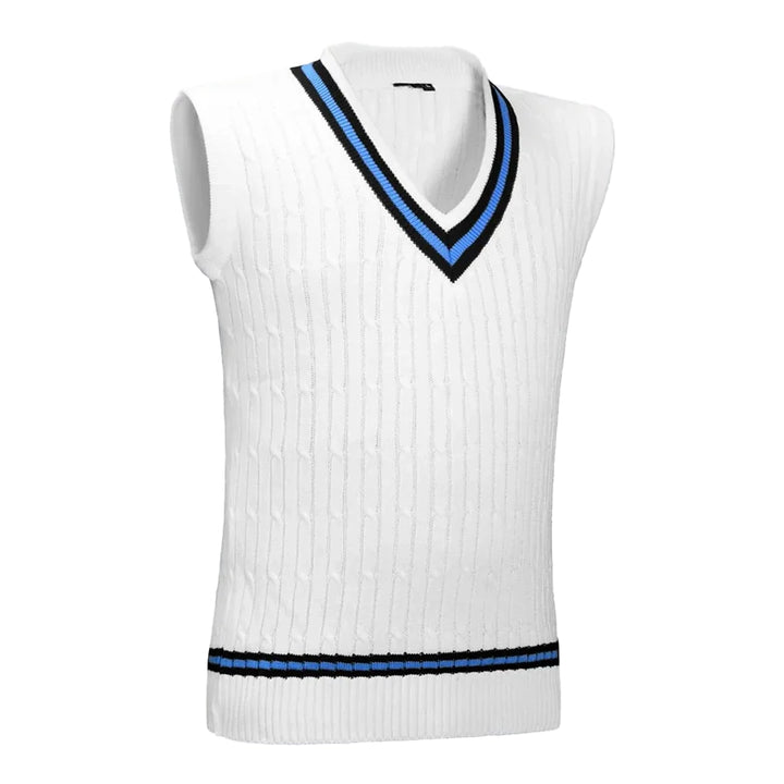 DSC DS 200 Cricket Sweater White & Navy Size