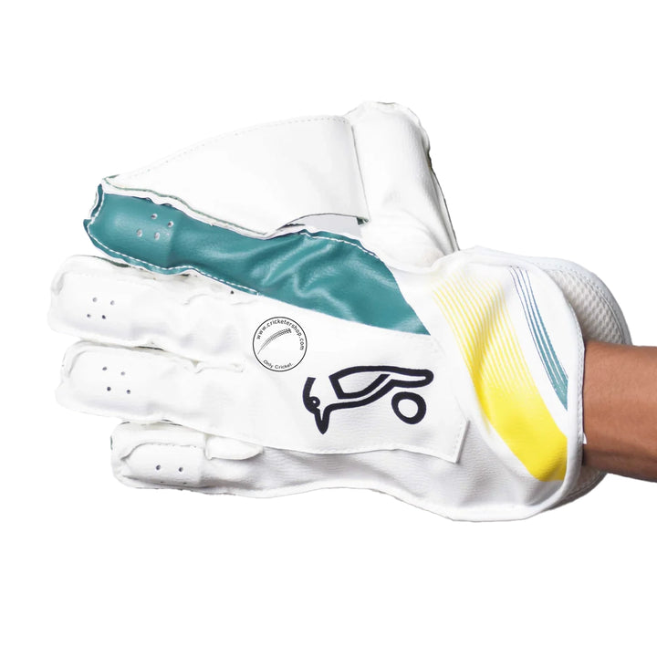 Kookaburra Pro 3.0 Wicket Keeping Gloves Green Gold