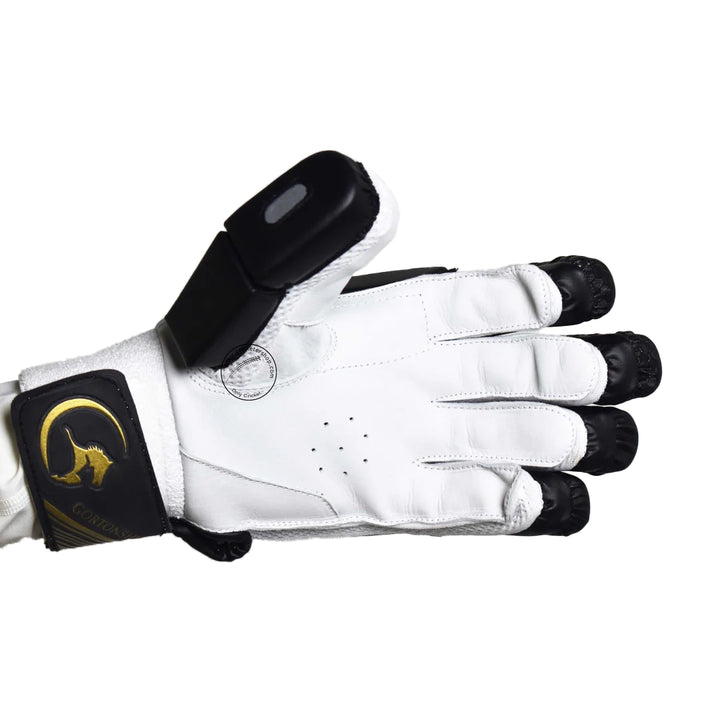 Gortonshire Pro Black Cricket Batting Gloves Mens Size