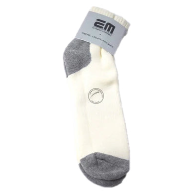 EM Off White Ankle Cricket Socks