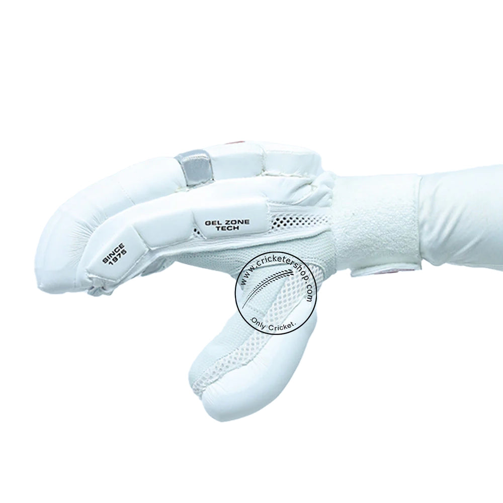 GEM Celestial White Cricket Batting Gloves Mens Size