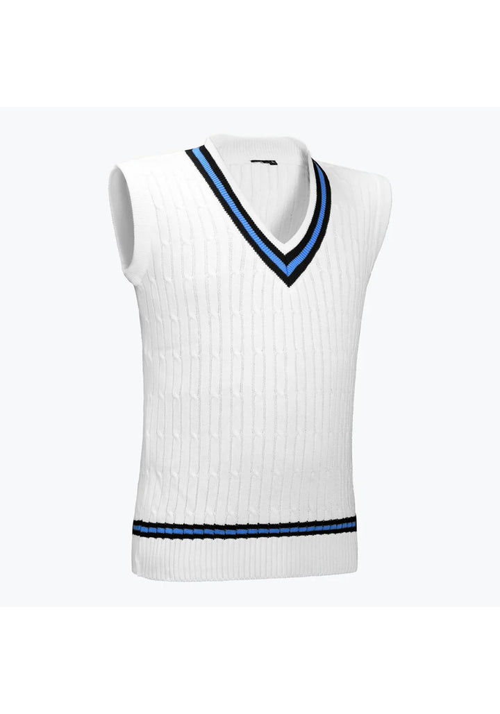 DSC DS 200 Cricket Sweater White & Navy Size