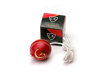 Gortonshire Leather Cricket Training Ball Red