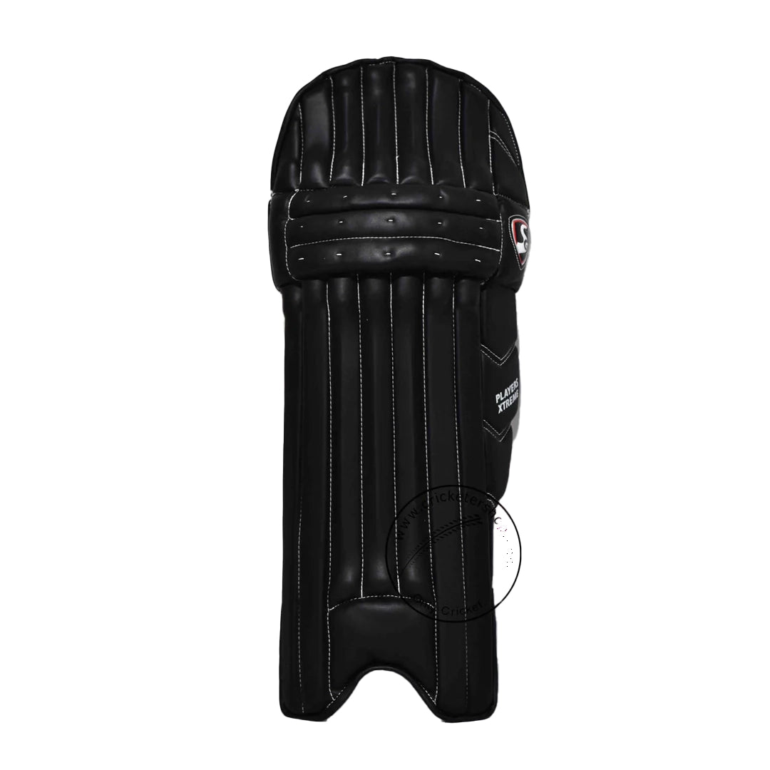 SG Players Xtreme Cricket Batting Leg Guard Pads Black Mens Size