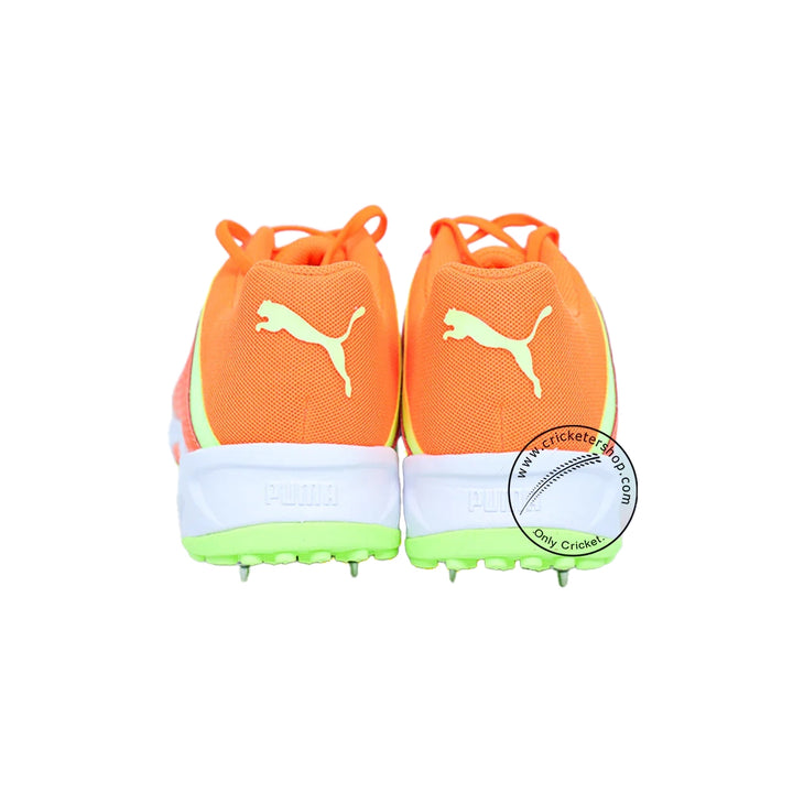 Puma 22 FH 10729902 Cricket Spike Shoes Orange Lime Size