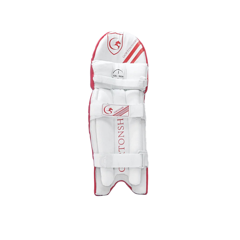 Gortonshire Armour Red Colored Cricket Batting Leg Guard Pads Mens Size