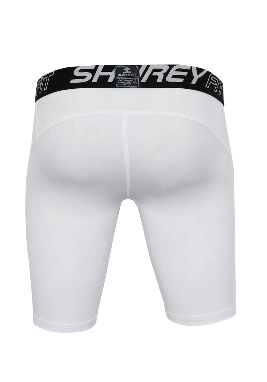 Shrey Half Tight Compression Shorts Colour White