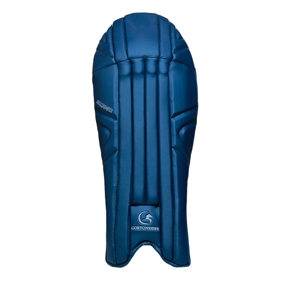 Gortonshire Armour Navy Blue Coloured Wicket Keeping Leg Guard Mens Size