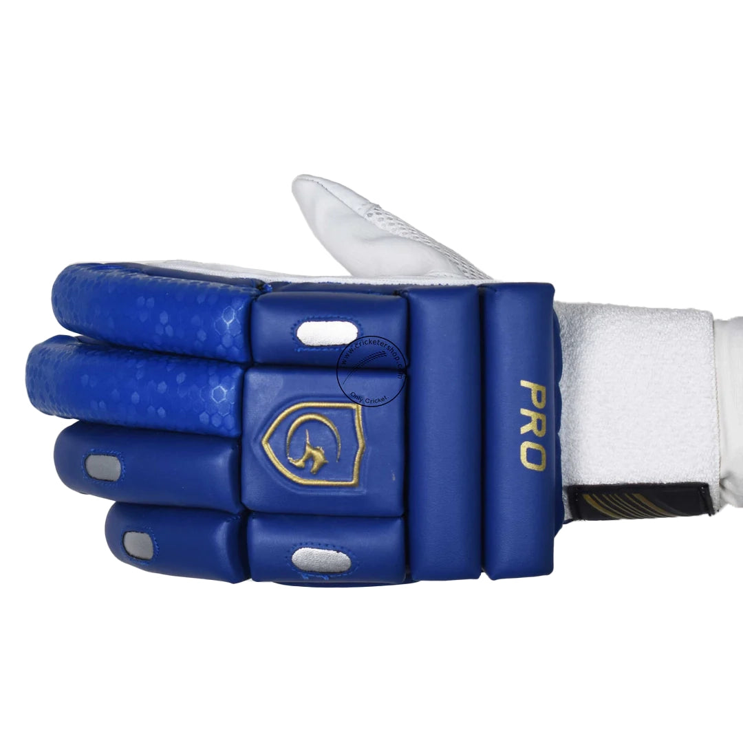 Gortonshire Pro Blue Cricket Batting Gloves Mens Size