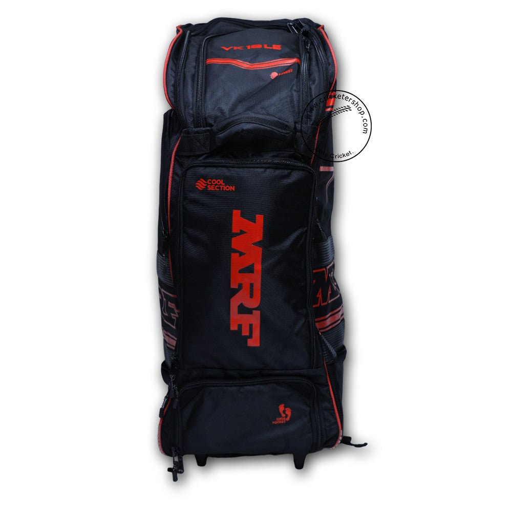 MRF VK 18 Limited Edition Shoulder Cricket Kit Bag Black@Front View