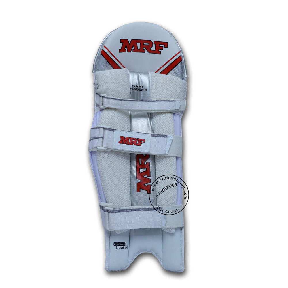 MRF Game Changer Cricket Batting Leg Guard Mens Size@Back View