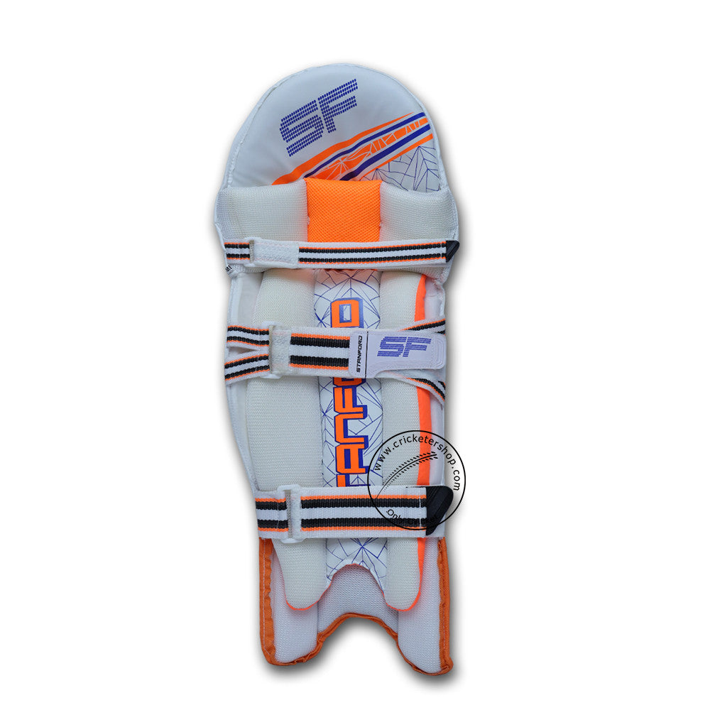 SF Platinum Cricket Batting Leg Guard Pads Mens Size@Back View