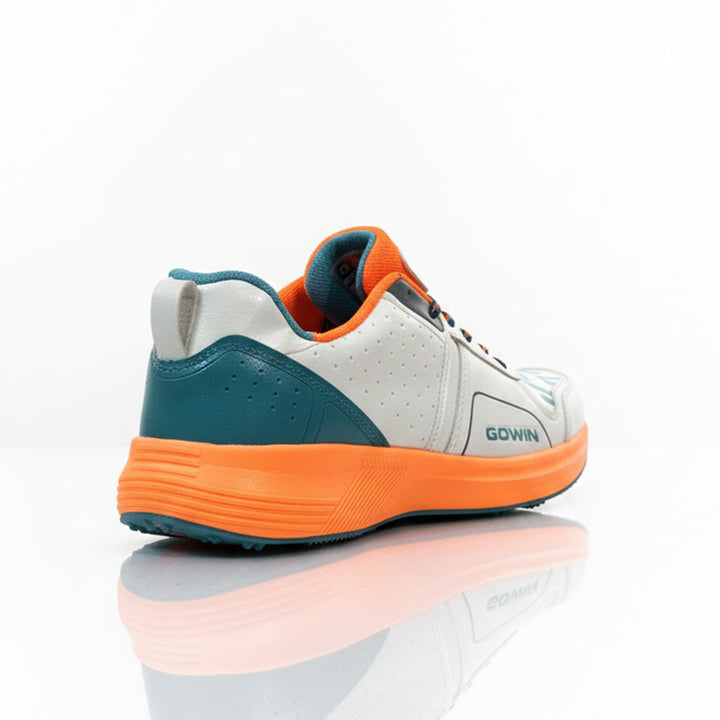 Gowin Nitro Cricket Spikes White Seagreen Shoes