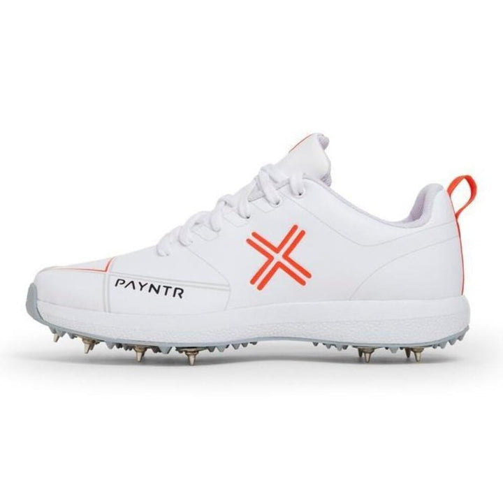 PAYNTR X Spikes Cricket Shoes All White