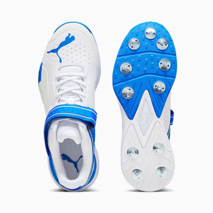 Puma 22 FH 10666907 Cricket Bowling Spikes Shoes White Octa Blue