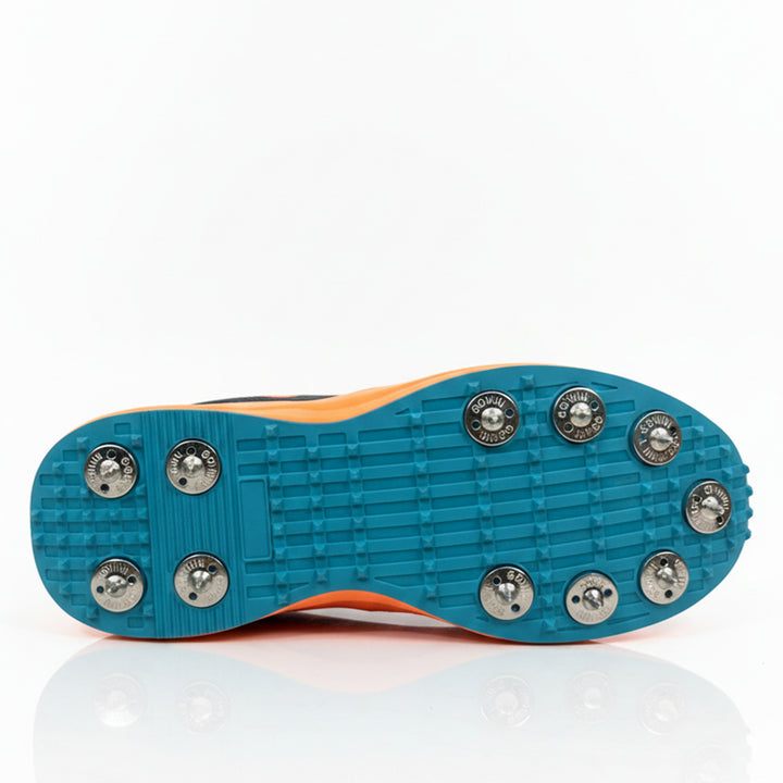 Gowin Nitro Cricket Spikes White Seagreen Shoes