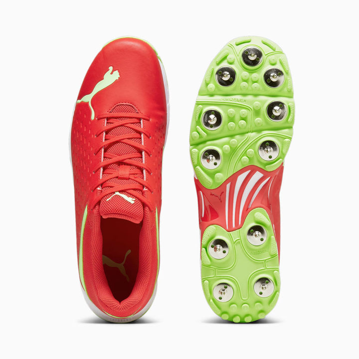 Puma 22.2 FH 10729906 Cricket Spikes Shoes Red Green Size @ Composite View