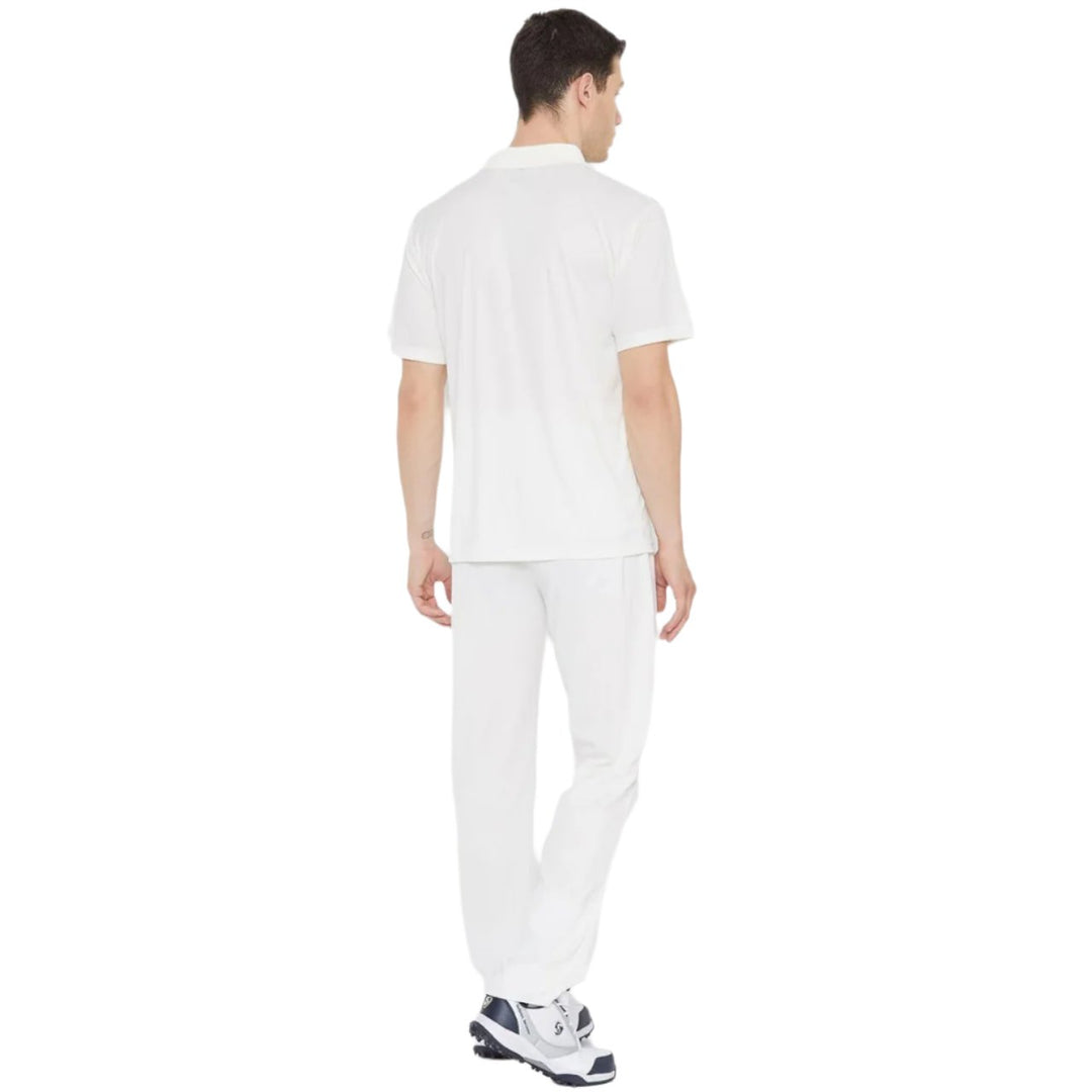 SG Club Cricket Shirt/Pant White Half Sleeves Size @ Back View