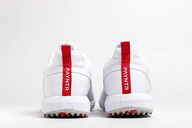 PAYNTR V Rubber Cricket Shoes All White Pimple