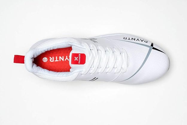 PAYNTR V Rubber Cricket Shoes All White Pimple