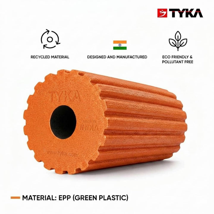 51WPITyka Groove Massage Roller Medium @ Orange 2