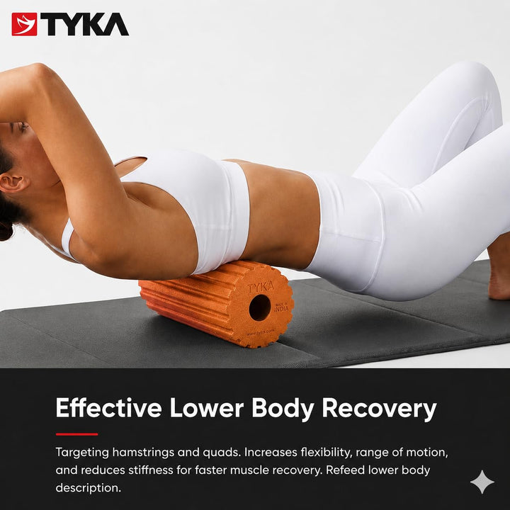 51WPITyka Groove Massage Roller Medium @ Orange 3