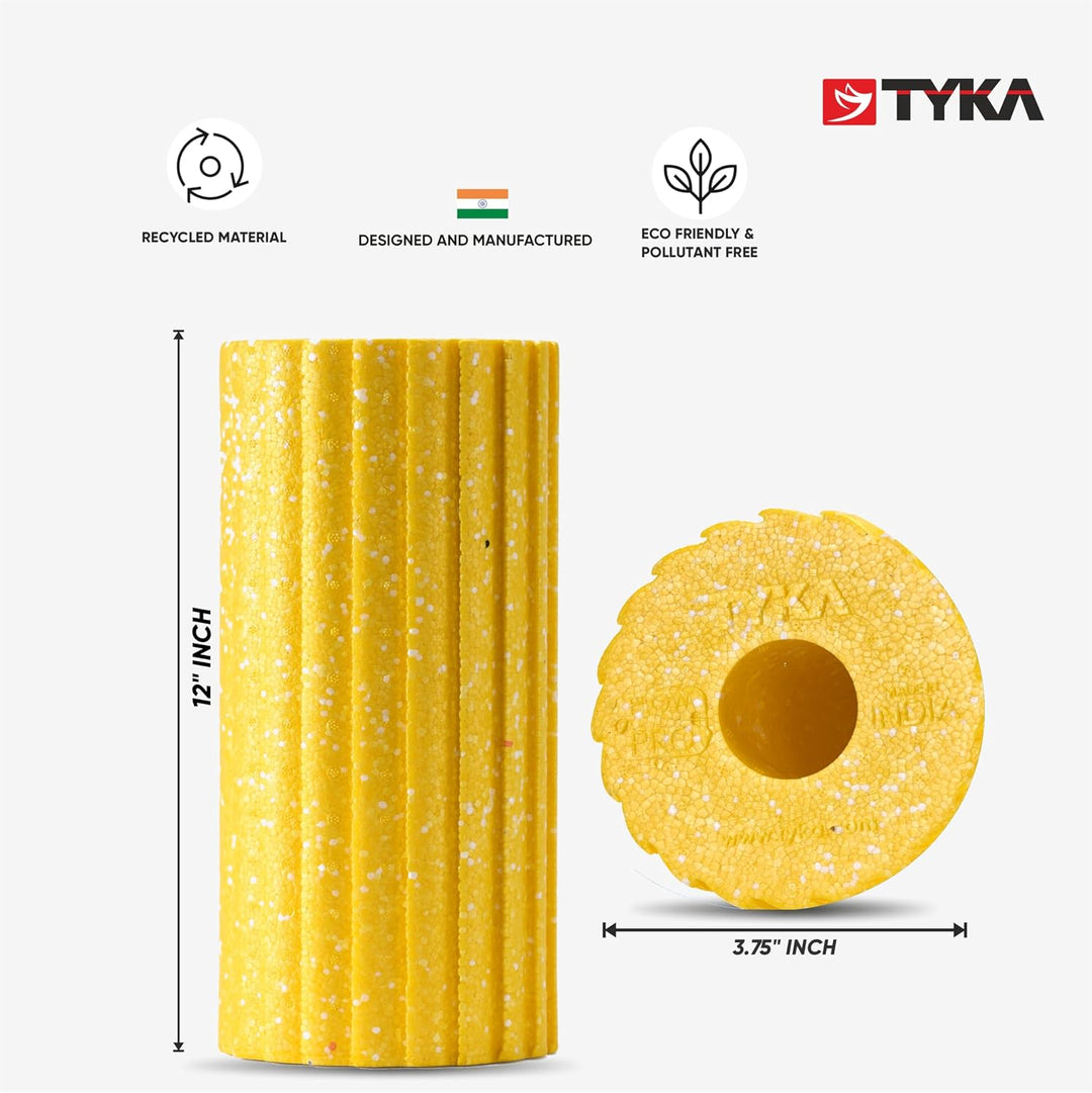 51WPITyka Groove Massage Roller Medium @ Yellow 3