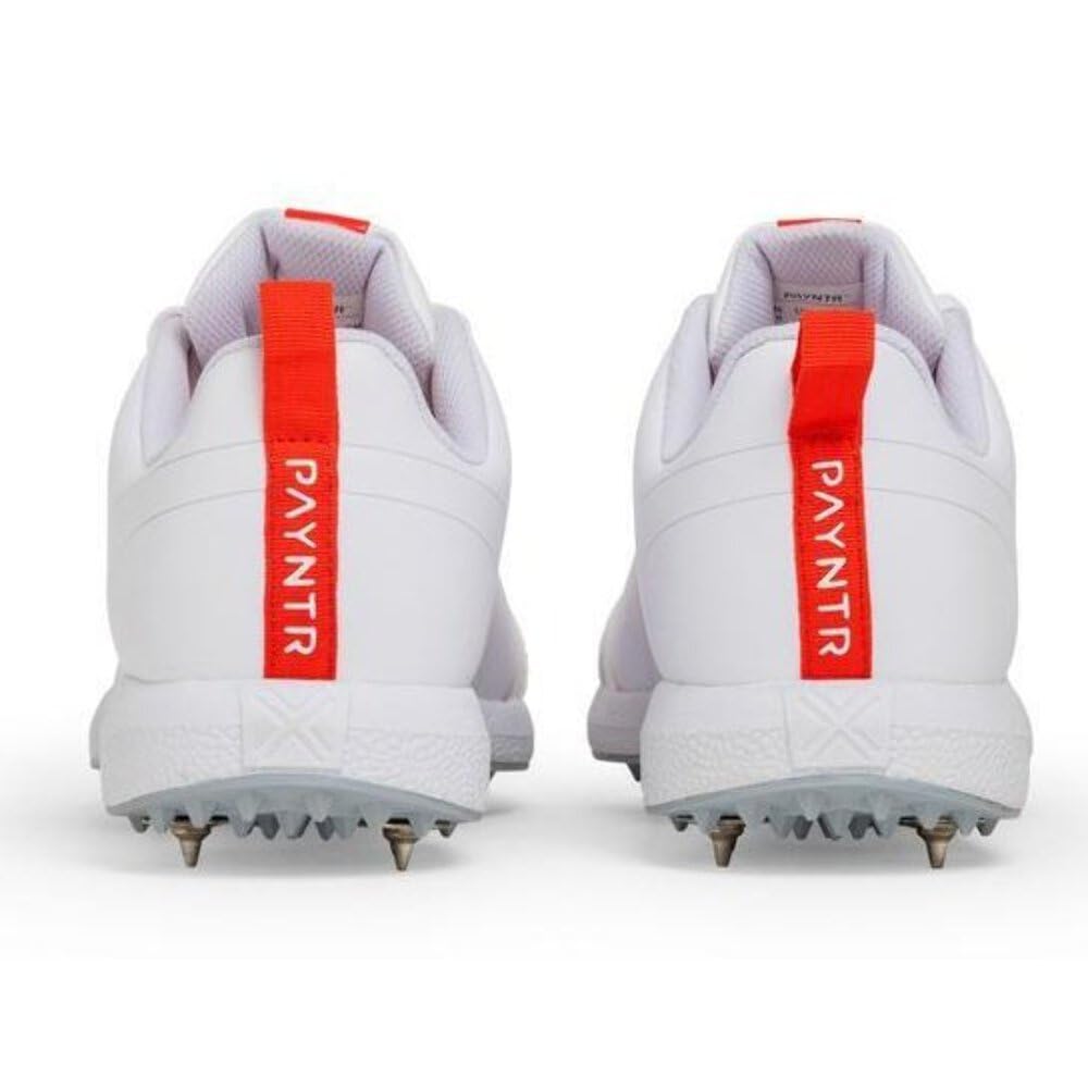 PAYNTR X Spikes Cricket Shoes All White
