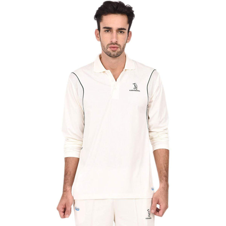Kookaburra Cricket T Shirt Full Sleeve off White@front view2