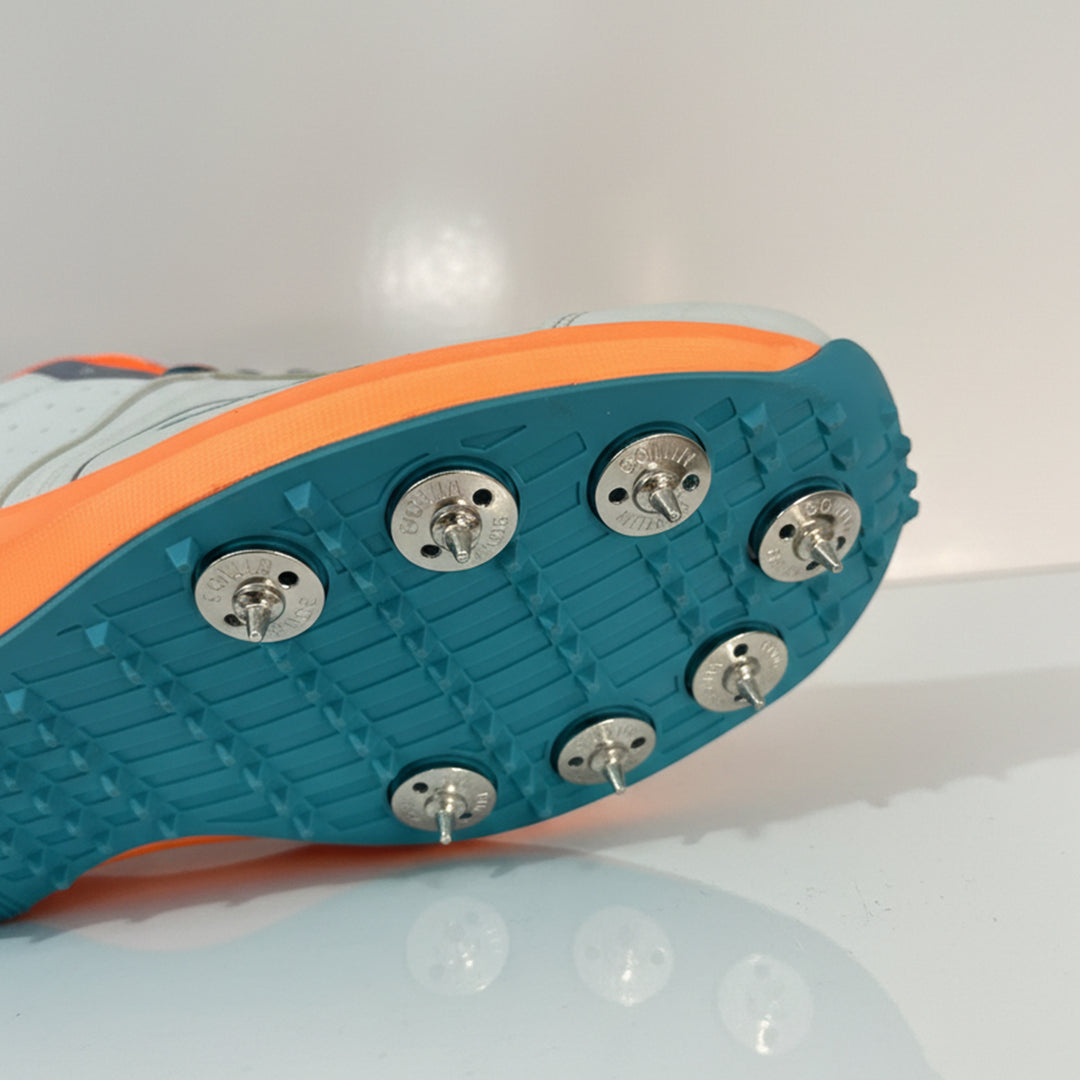 Gowin Nitro Cricket Spikes White Seagreen Shoes